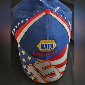 Napa Racing Baseball Cap Red White & Blue Flag Patriotic Adjustable Embroidered